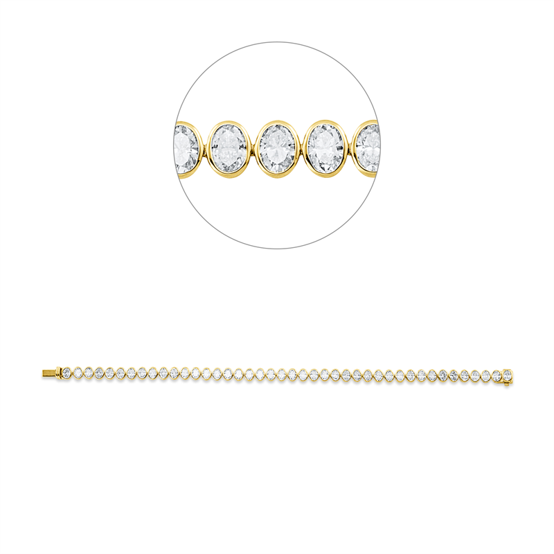 Armband    aus 750/-18 Karat Gelbgold mit 42 Diamanten 7