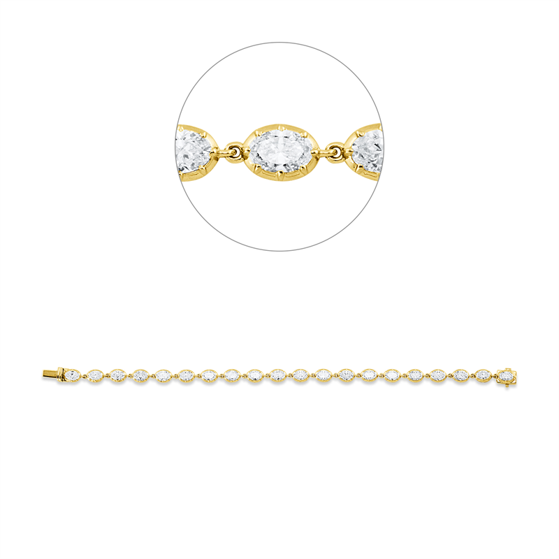 Armband    aus 750/-18 Karat Gelbgold mit 20 Diamanten 6