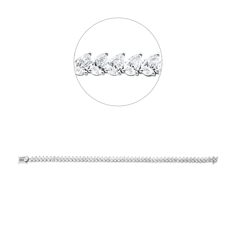 Armband    aus 750/-18 Karat Weißgold mit 52 Diamanten 7