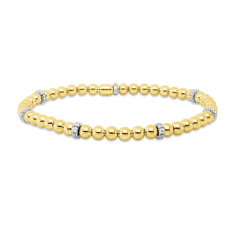 Armband    aus 750/-18 Karat Gelbgold / Weißgold mit 46 Diamanten 0