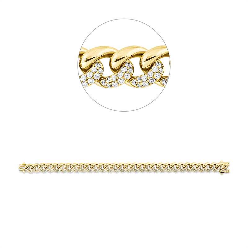 Armband    aus 750/-18 Karat Gelbgold mit 343 Diamanten 2