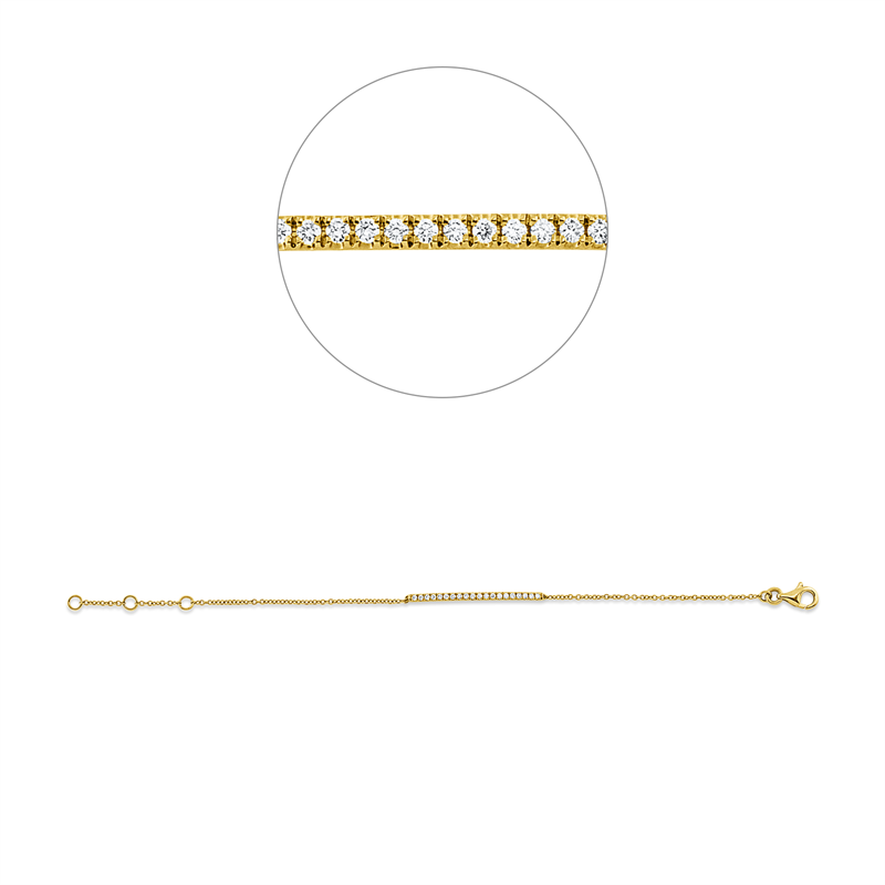Armband    aus 750/-18 Karat Gelbgold mit 20 Diamanten 0