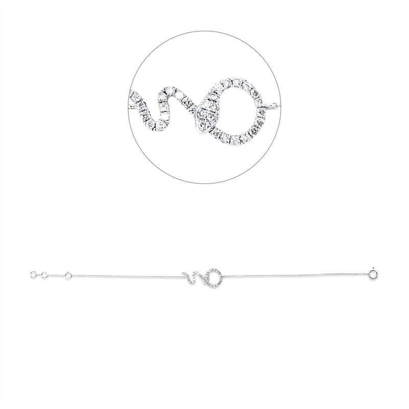 Armband    aus 750/-18 Karat Weißgold mit 34 Diamanten 0