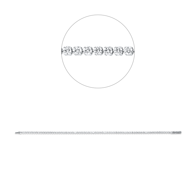 Armband    aus 750/-18 Karat Weißgold mit 67 Diamanten 2