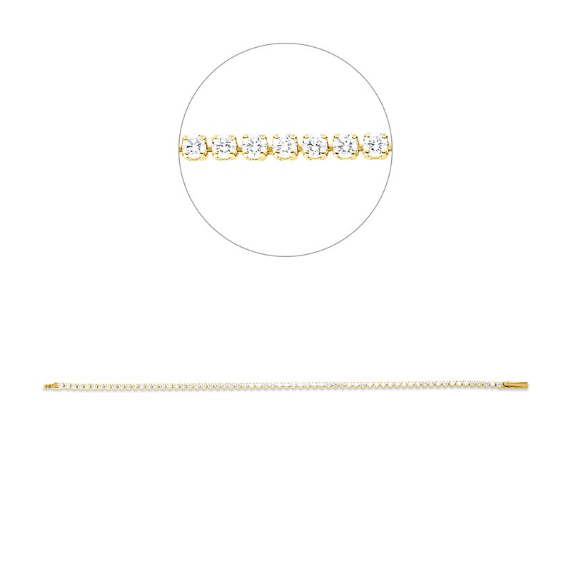 Armband    aus 750/-18 Karat Gelbgold mit 65 Diamanten 1