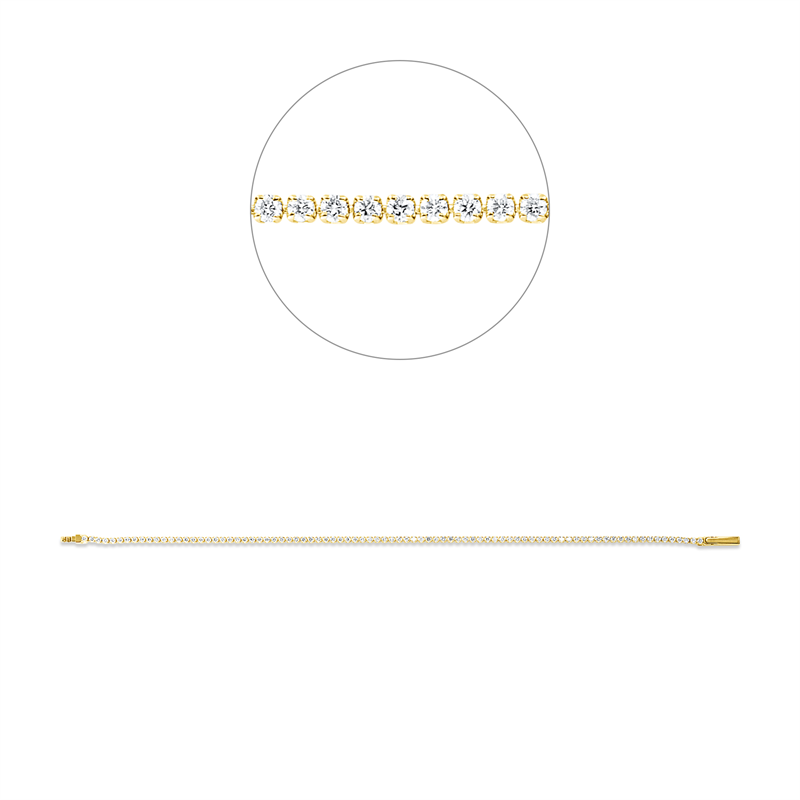 Armband    aus 750/-18 Karat Gelbgold mit 84 Diamanten 1