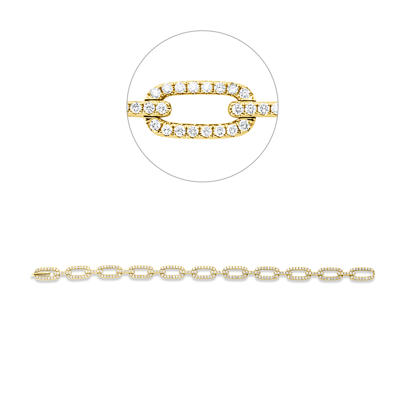 Armband    aus 750/-18 Karat Gelbgold mit 242 Diamanten 2
