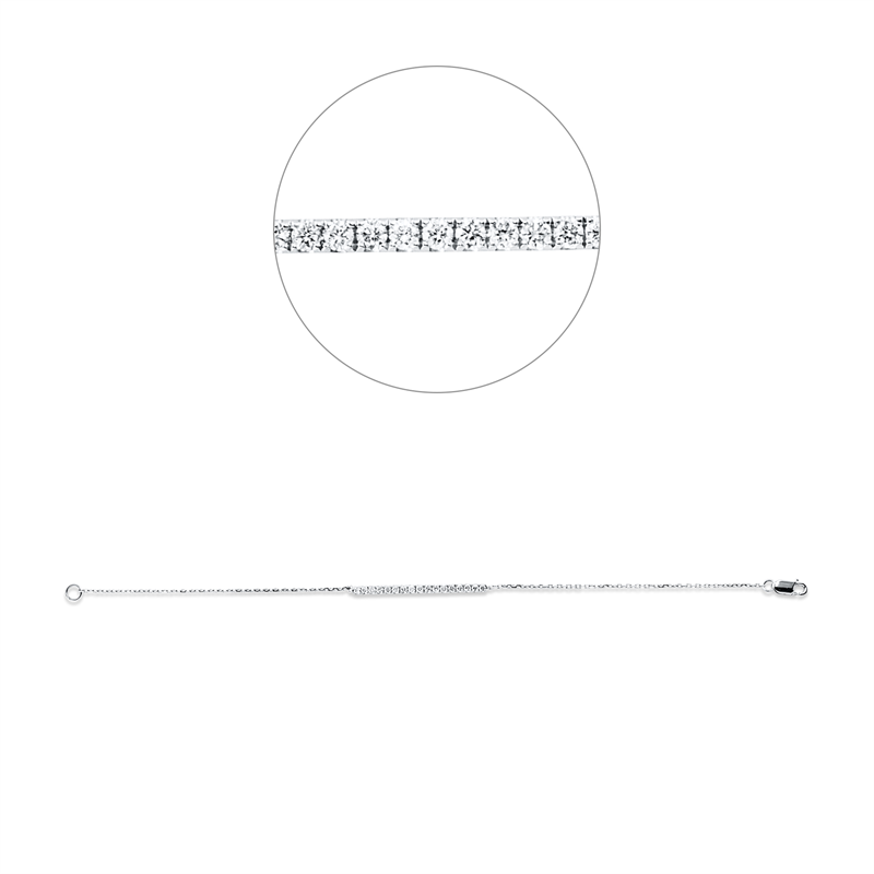 Armband    aus 750/-18 Karat Weißgold mit 17 Diamanten 0