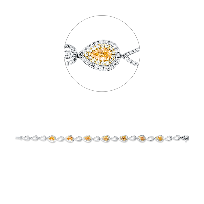 Armband    aus 750/-18 Karat Weißgold / Gelbgold mit 495 Diamanten 3