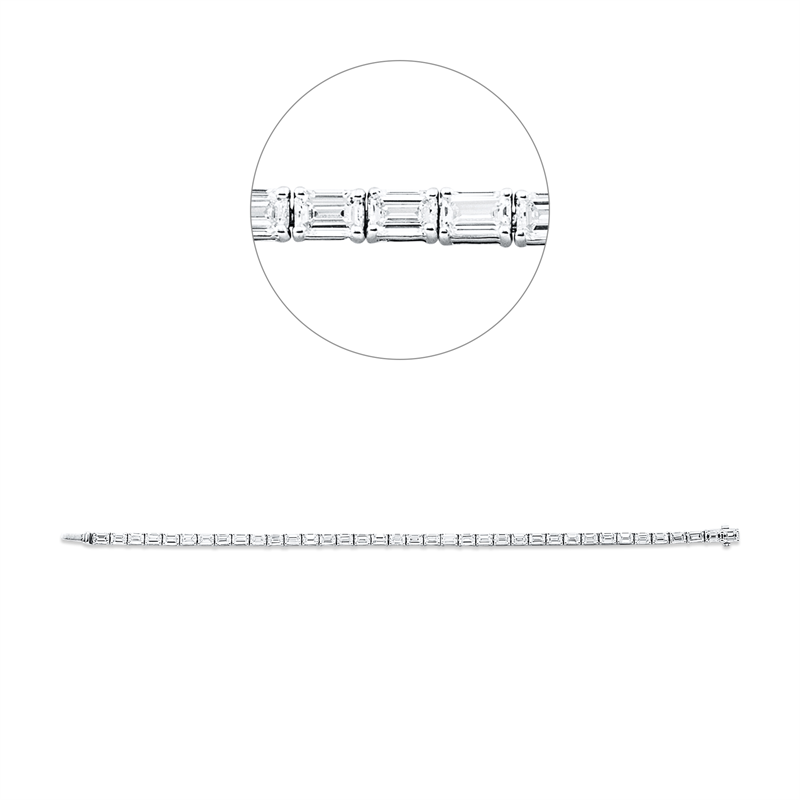 Armband    aus 750/-18 Karat Weißgold mit 37 Diamanten 7