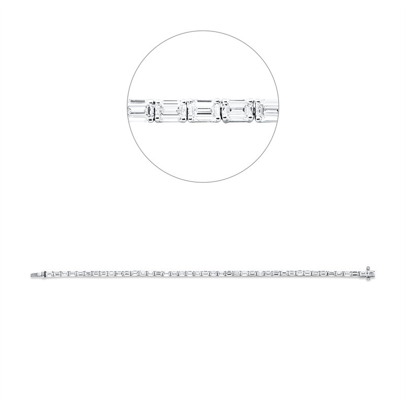 Armband    aus 750/-18 Karat Weißgold mit 42 Diamanten 6