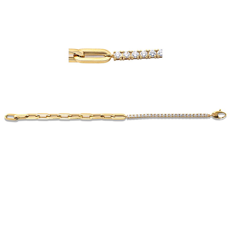 Armband    aus 750/-18 Karat Gelbgold mit 23 Diamanten 1