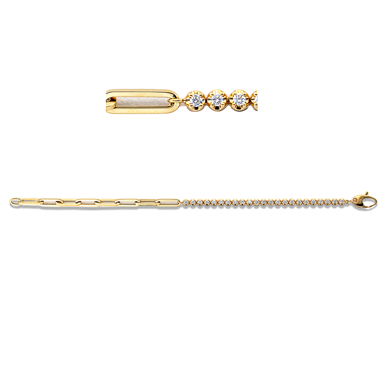 Armband    aus 750/-18 Karat Gelbgold mit 23 Diamanten 0