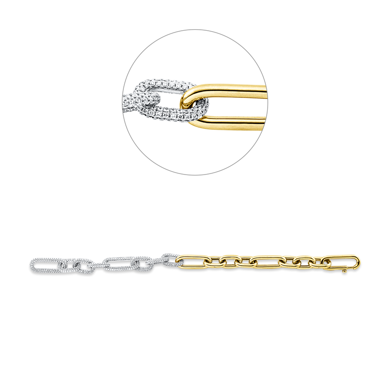 Armband    aus 750/-18 Karat Gelbgold / Weißgold mit 945 Diamanten 3