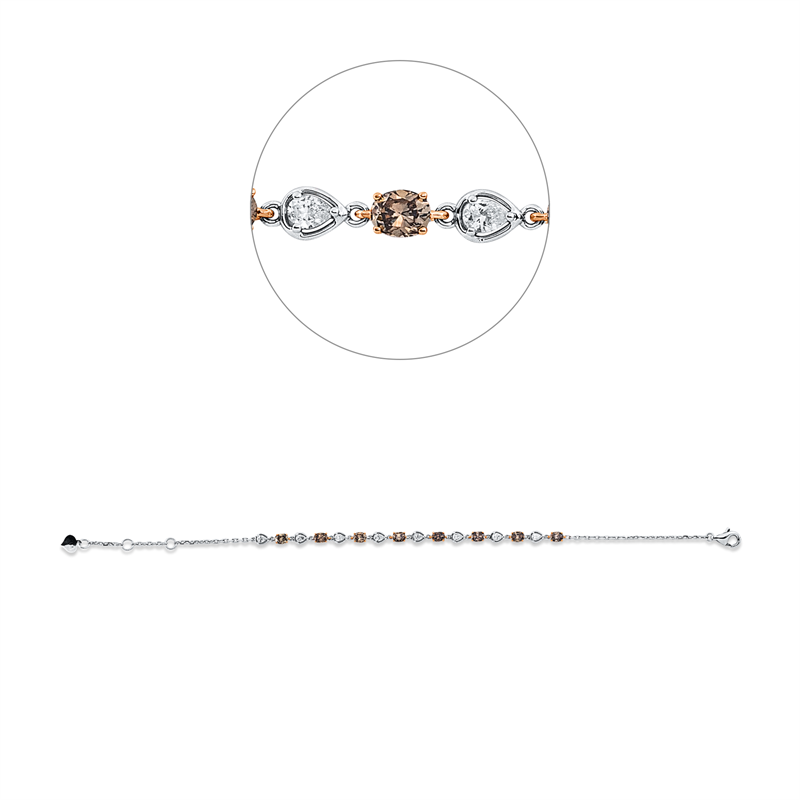 Armband    aus 750/-18 Karat Weißgold mit 16 Diamanten 1