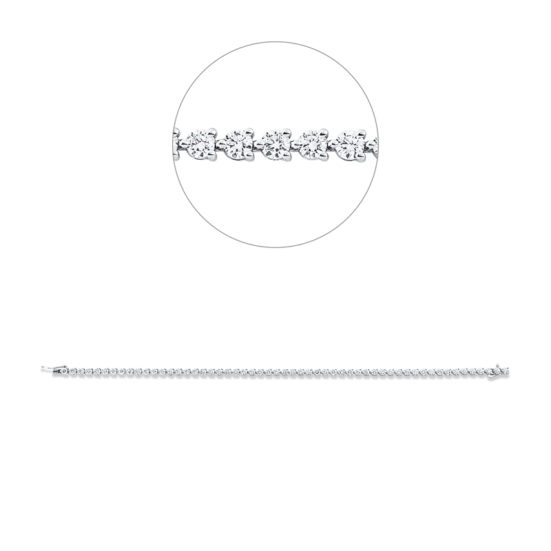 Armband    aus 750/-18 Karat Weißgold mit 55 Diamanten 4 ct