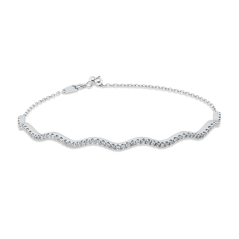 Armband    aus 750/-18 Karat Weißgold mit 65 Diamanten 0