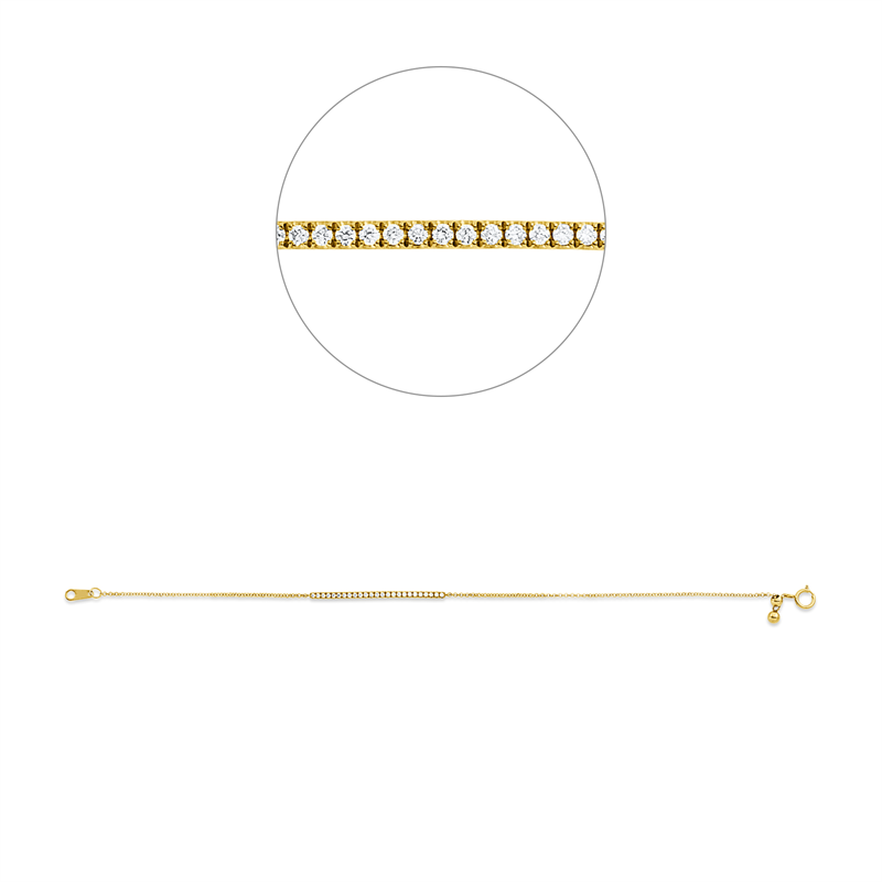 Armband    aus 750/-18 Karat Gelbgold mit 25 Diamanten 0