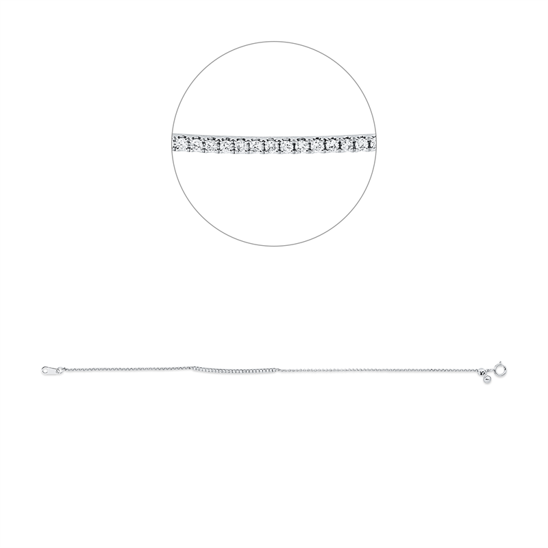 Armband    aus 750/-18 Karat Weißgold mit 25 Diamanten 0