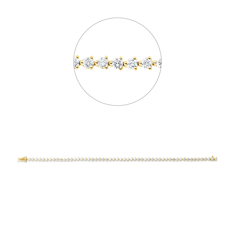 Armband    aus 750/-18 Karat Gelbgold mit 54 Diamanten 3