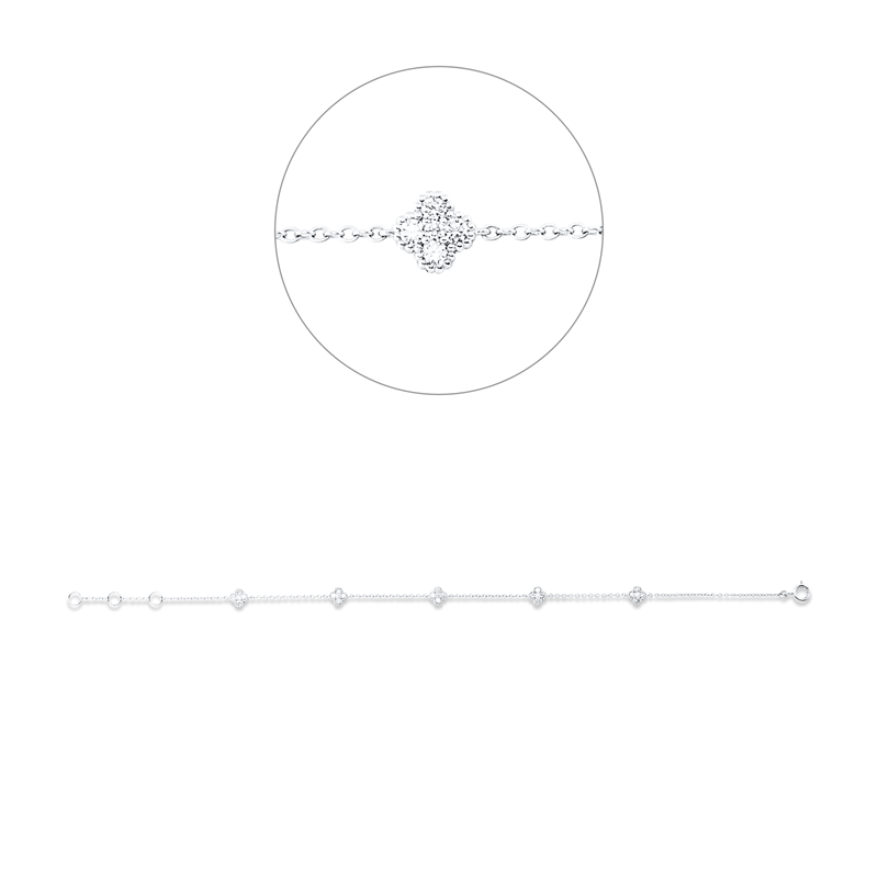 Armband    aus 750/-18 Karat Weißgold mit 25 Diamanten 0