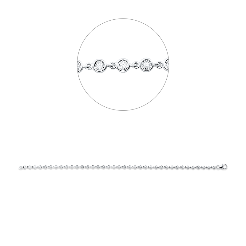 Armband    aus 750/-18 Karat Weißgold mit 37 Diamanten 0