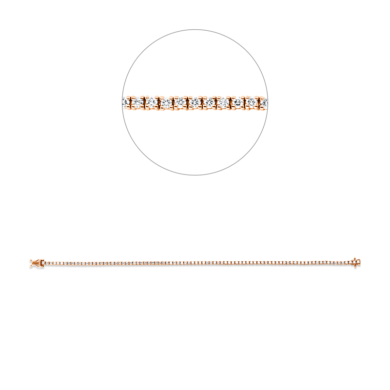 Armband    aus 750/-18 Karat Rotgold mit 87 Diamanten 1