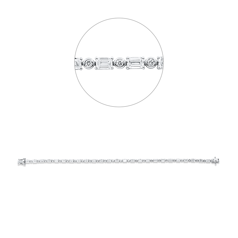 Armband    aus 750/-18 Karat Weißgold mit 51 Diamanten 4