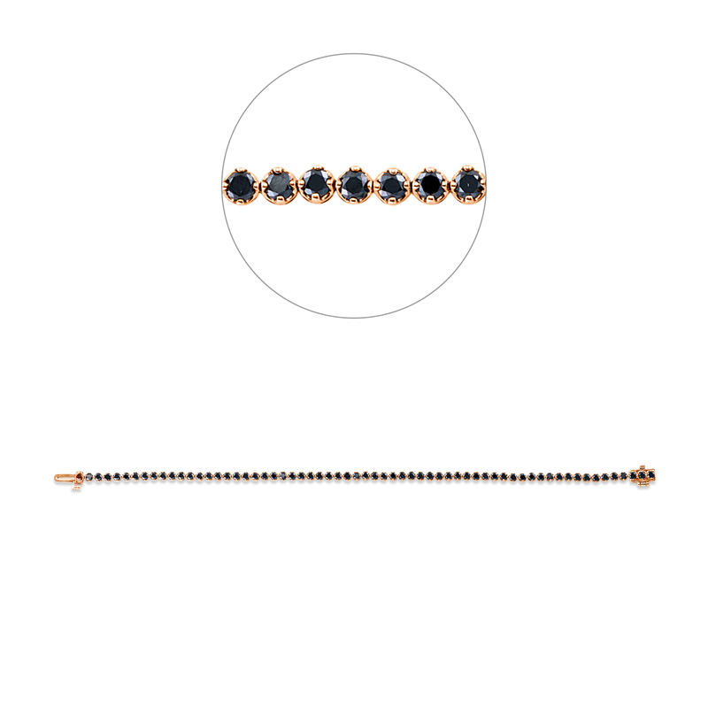 Armband    aus 585/-14 Karat Rotgold mit 63 Diamanten 3