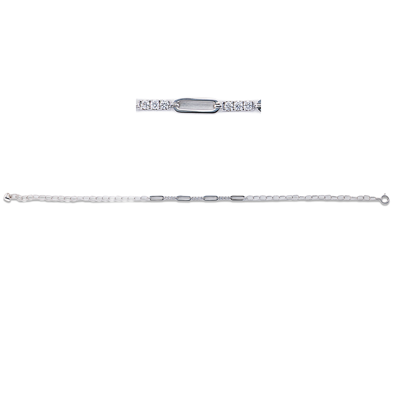 Armband    aus 750/-18 Karat Weißgold mit 9 Diamanten 0