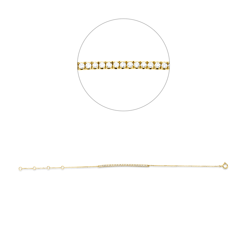 Armband    aus 750/-18 Karat Gelbgold mit 29 Diamanten 0