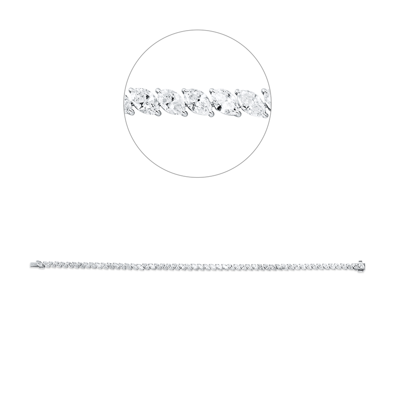 Armband    aus 750/-18 Karat Weißgold mit 55 Diamanten 6