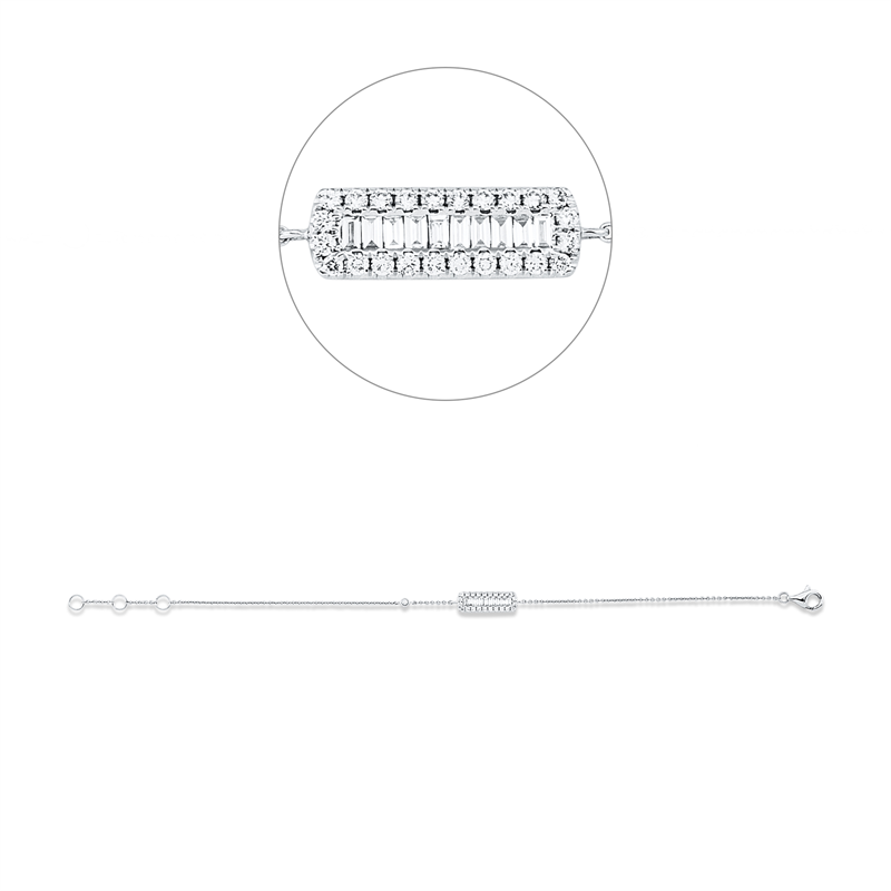 Armband    aus 750/-18 Karat Weißgold mit 35 Diamanten 0
