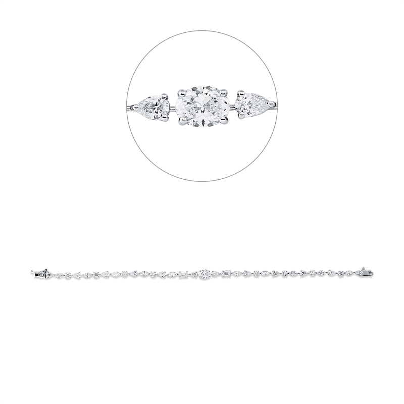 Armband    aus 750/-18 Karat Weißgold mit 34 Diamanten 5