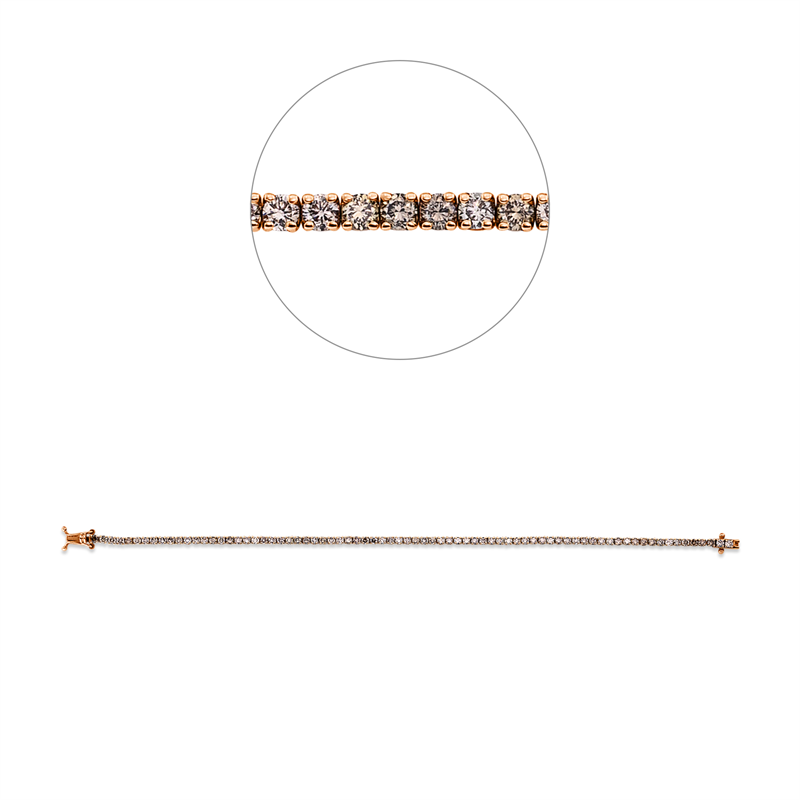 Armband    aus 750/-18 Karat Rotgold mit 76 Diamanten 3