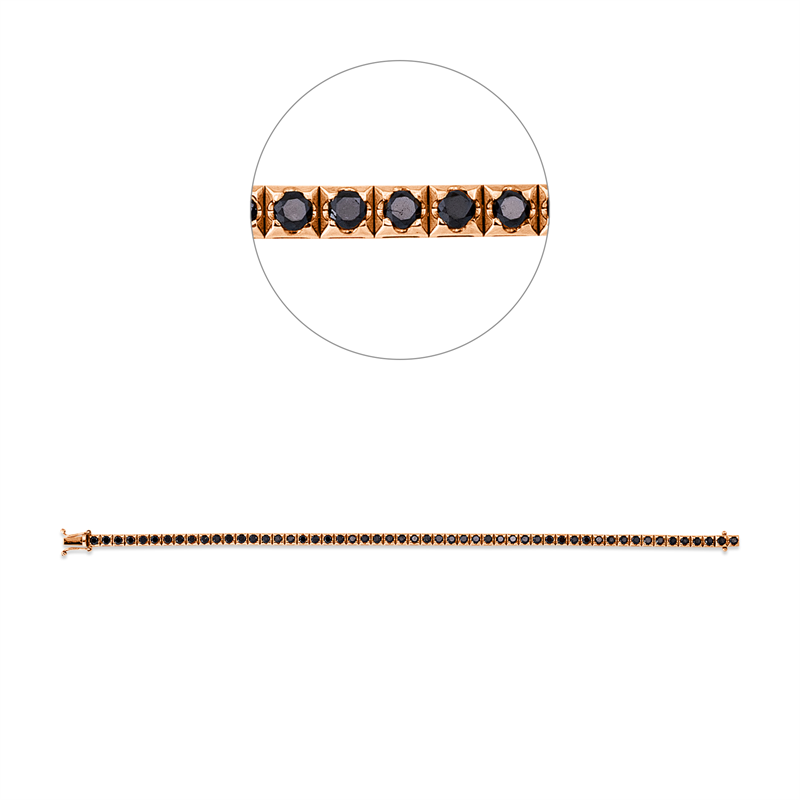 Armband    aus 750/-18 Karat Rotgold mit 53 Diamanten 2