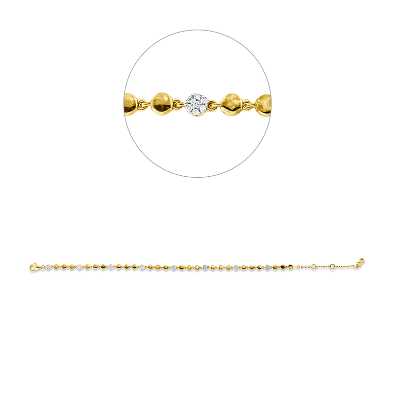 Armband    aus 750/-18 Karat Gelbgold mit 56 Diamanten 0