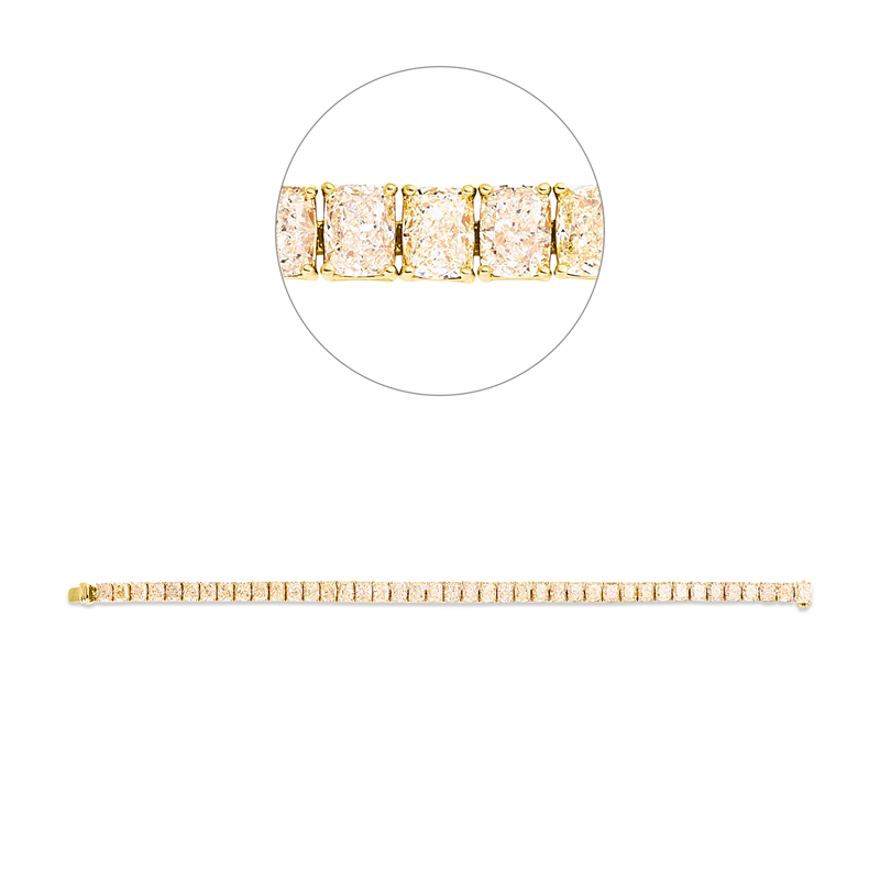 Armband    aus 750/-18 Karat Gelbgold mit 41 Diamanten 20