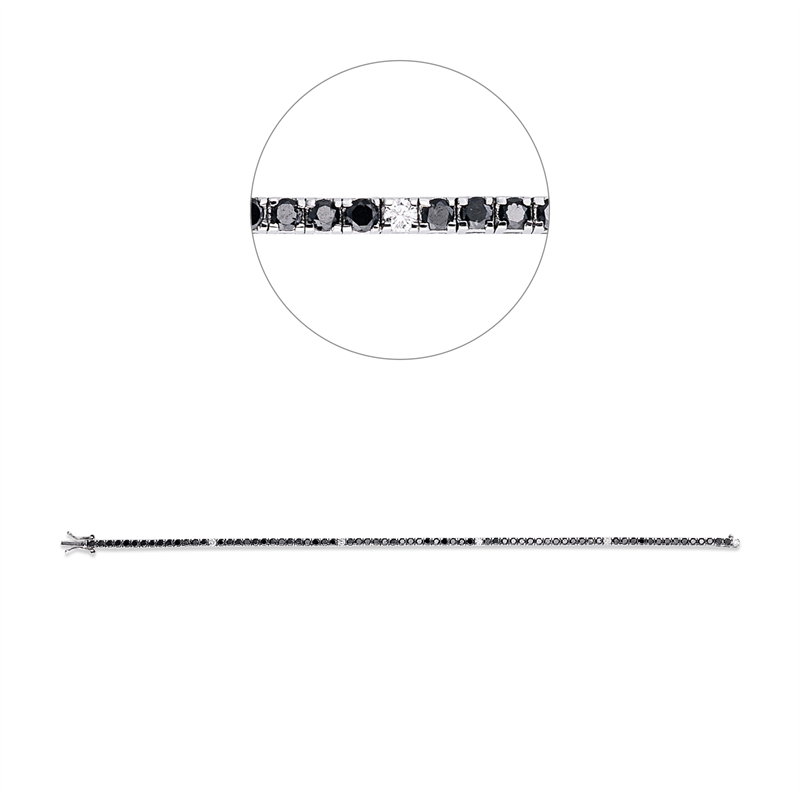 Armband    aus 750/-18 Karat Weißgold mit 74 Diamanten 1