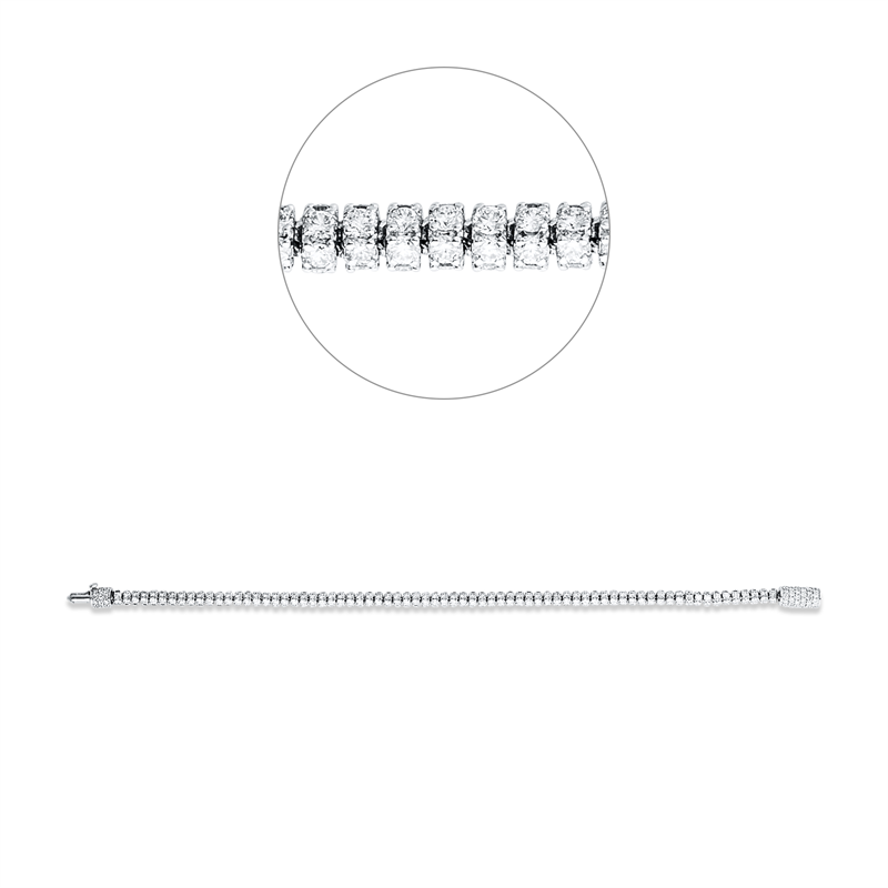 Armband    aus 750/-18 Karat Weißgold mit 427 Diamanten 9