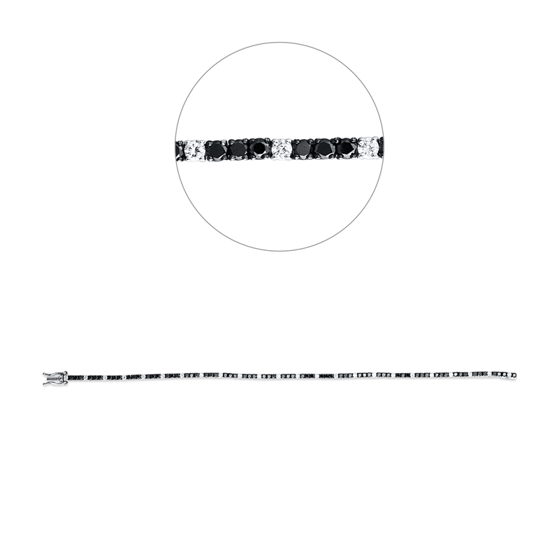 Armband    aus 750/-18 Karat Weißgold mit 94 Diamanten 2
