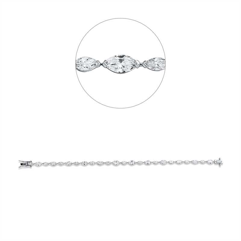 Armband    aus 750/-18 Karat Weißgold mit 28 Diamanten 5