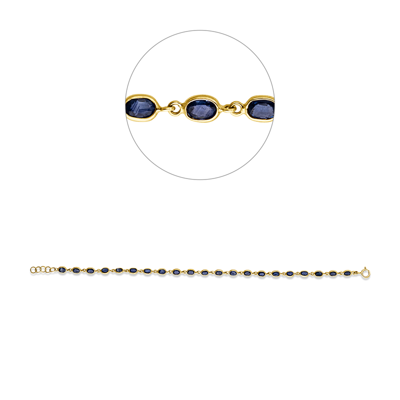 Armband    aus 585/-14 Karat Gelbgold mit 21 Diamanten 3