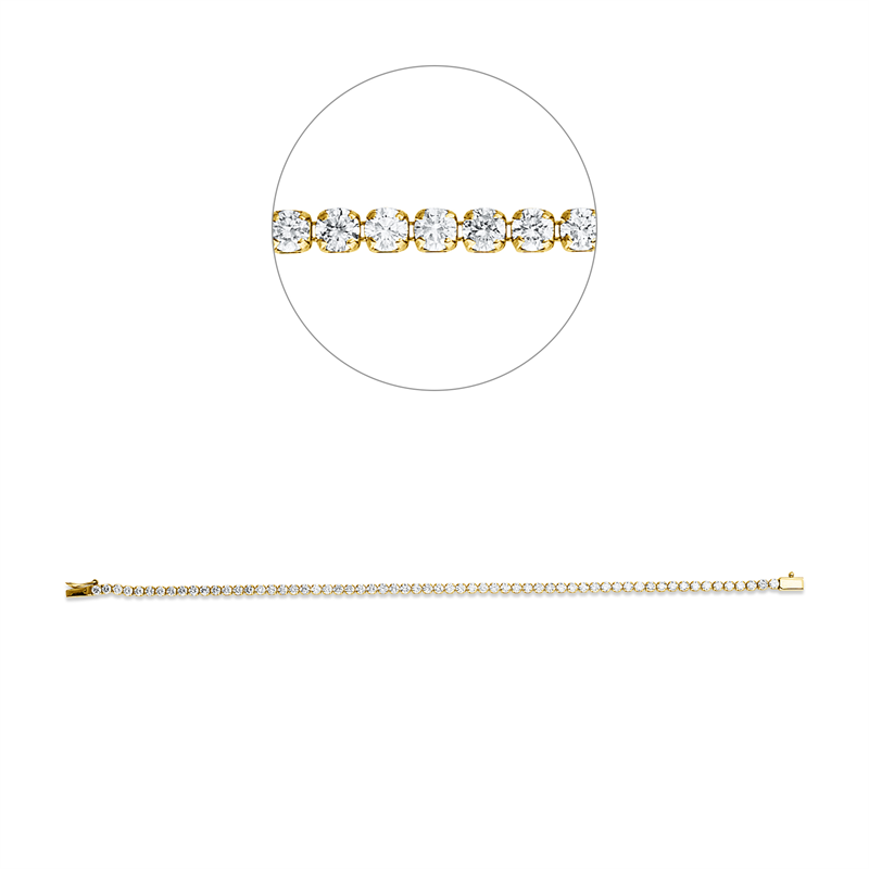 Armband    aus 585/-14 Karat Gelbgold mit 63 Diamanten 3