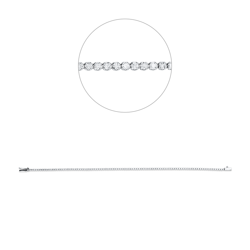 Armband    aus 585/-14 Karat Weißgold mit 120 Diamanten 1