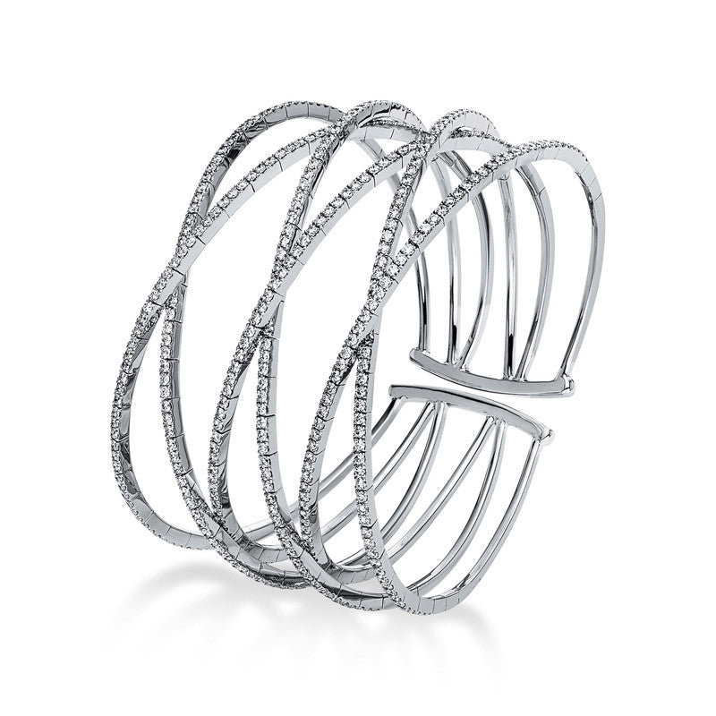 Armreif    aus 750/-18 Karat Weißgold mit 375 Diamanten 5