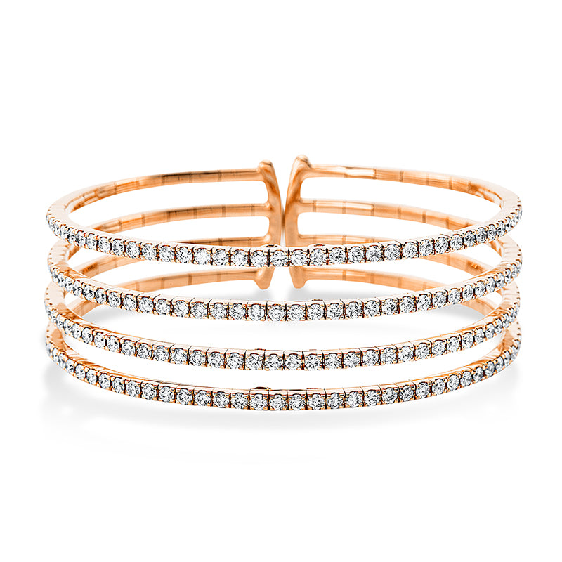 Armreif    aus 750/-18 Karat Rotgold mit 160 Diamanten 5