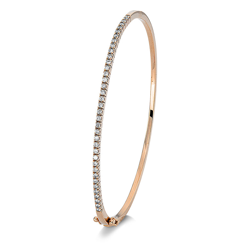 Armreif    aus 750/-18 Karat Rotgold / Weißgold mit 37 Diamanten 0