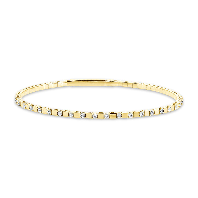 Armreif    aus 750/-18 Karat Gelbgold mit 21 Diamanten 0