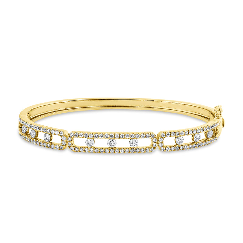 Armreif    aus 750/-18 Karat Gelbgold mit 123 Diamanten 1